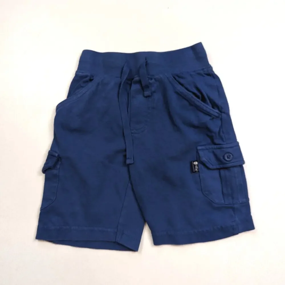 Jojo Maman Bebe Shorts Boys Sz 18-24m Blue Cargo Long Bermuda Casual Basic